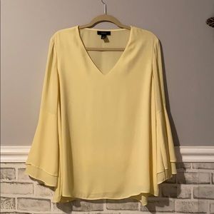 Alfani pale yellow blouse